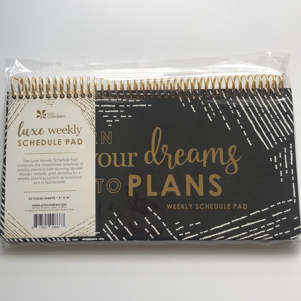Erin Condren Luxe Weekly Schedule Pad